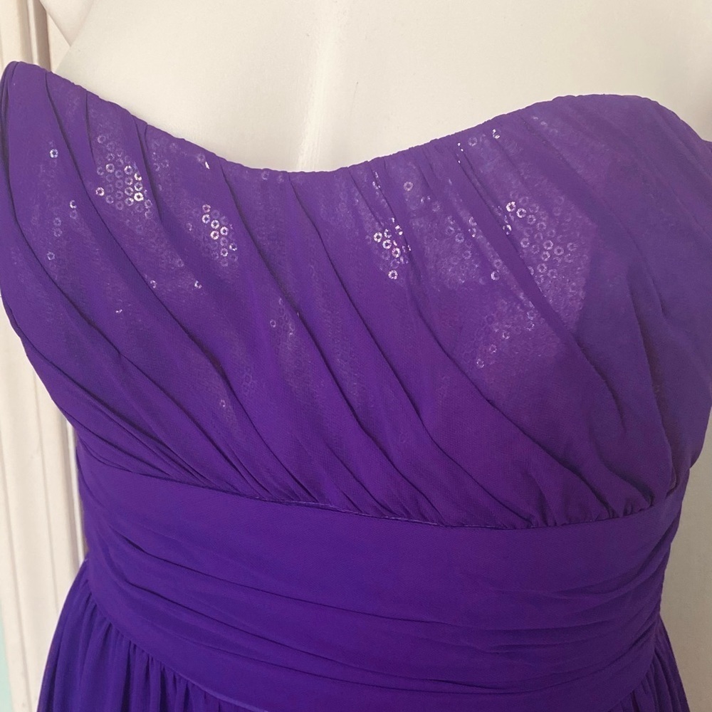 Size 10 Viola Royal Purple Regency Bridesmaid Prom Sequin Short NWOT - Picture 3 of 4